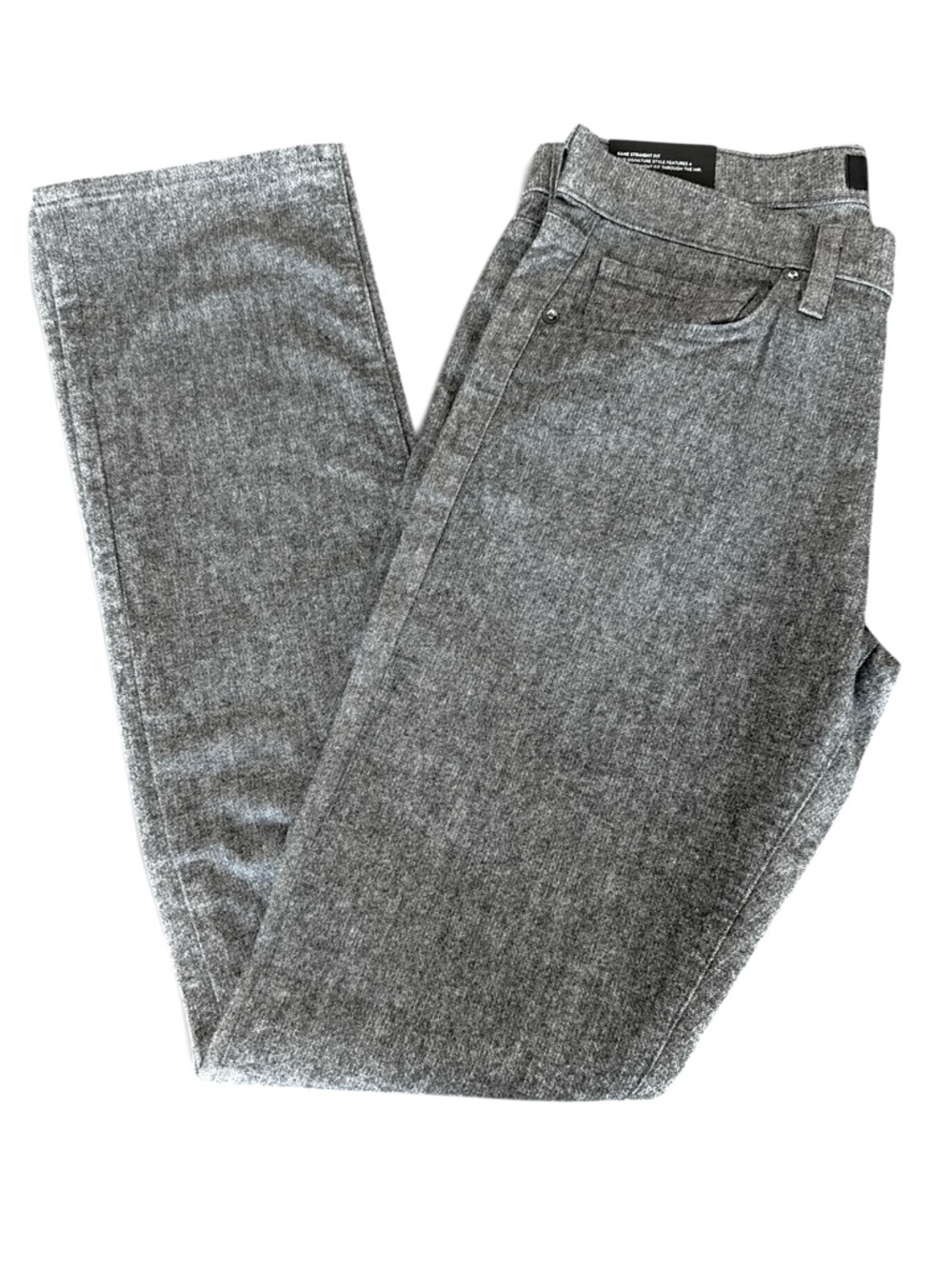 J Brand Kane Straight Leg Pants Gray Stretch Melange Size 30 NWT